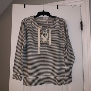 Vineyard Vines Striped Cross Pullover S